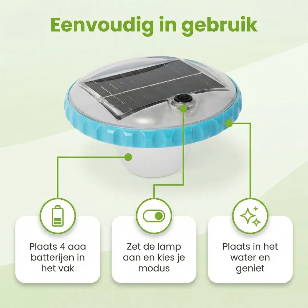 Intex Drijvende Zwembadverlichting Solar LED - Wit