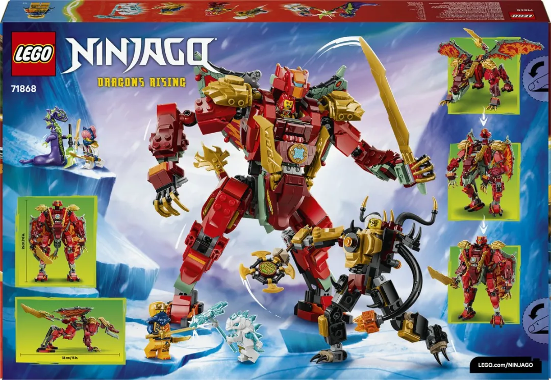 LEGO Ninjago Wyldfyre's Transformerende Drakenmecha 71868 - 821 Stukken - afbeelding 6 van 6