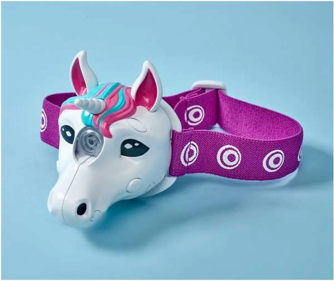 Brainstorm Toys Unicorn Hoofd Zaklamp - Paars/Wit - afbeelding 3 van 5