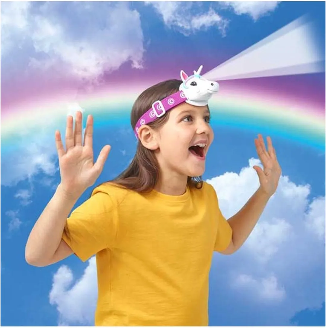 Brainstorm Toys Unicorn Hoofd Zaklamp - Paars/Wit - afbeelding 2 van 5