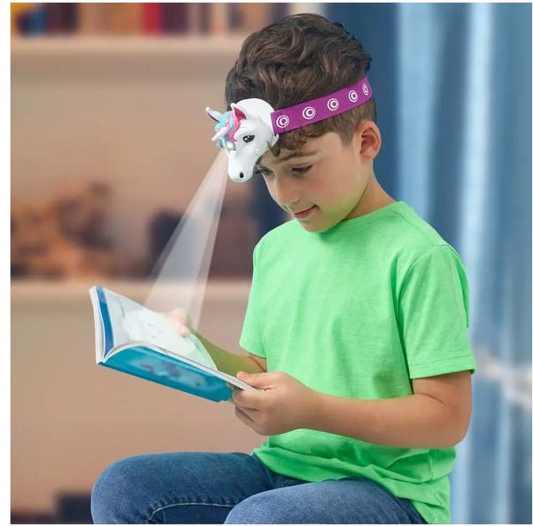 Brainstorm Toys Unicorn Hoofd Zaklamp - Paars/Wit - afbeelding 5 van 5