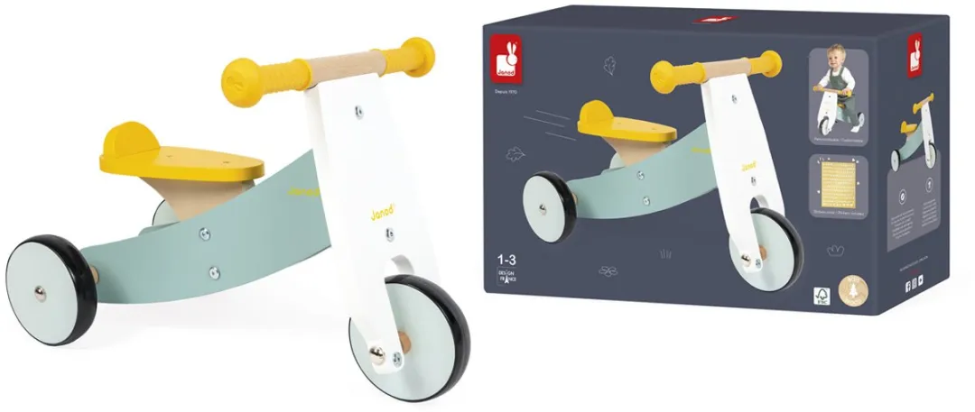 Janod Happy Garden Loopfiets Driewieler J03256 - Multikleur - afbeelding 6 van 6