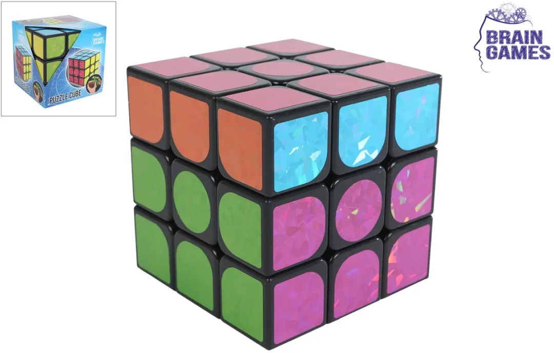 Brain Games Puzzelkubus 10cm - Meerkleurig - 10 Stukjes