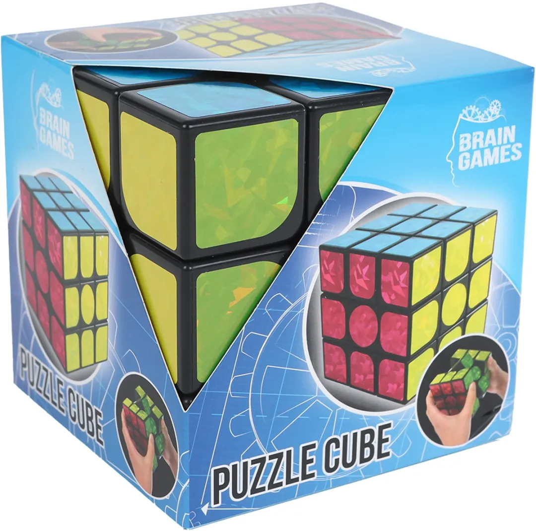 Brain Games Puzzelkubus 10cm - Meerkleurig - 10 Stukjes