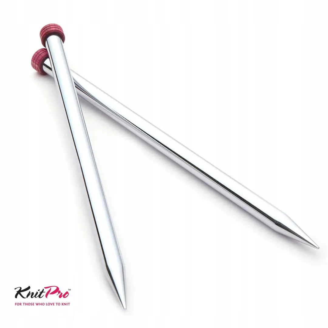 KnitPro Rechts Metalen Breinaalden 2.50mm - 25cm - Zilver