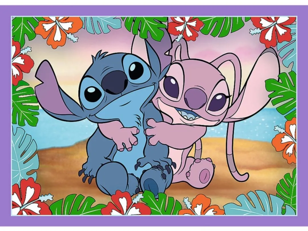 Trefl Lilo & Stitch 4-in-1 Legpuzzel - 41 Stuks - Meerkleurig