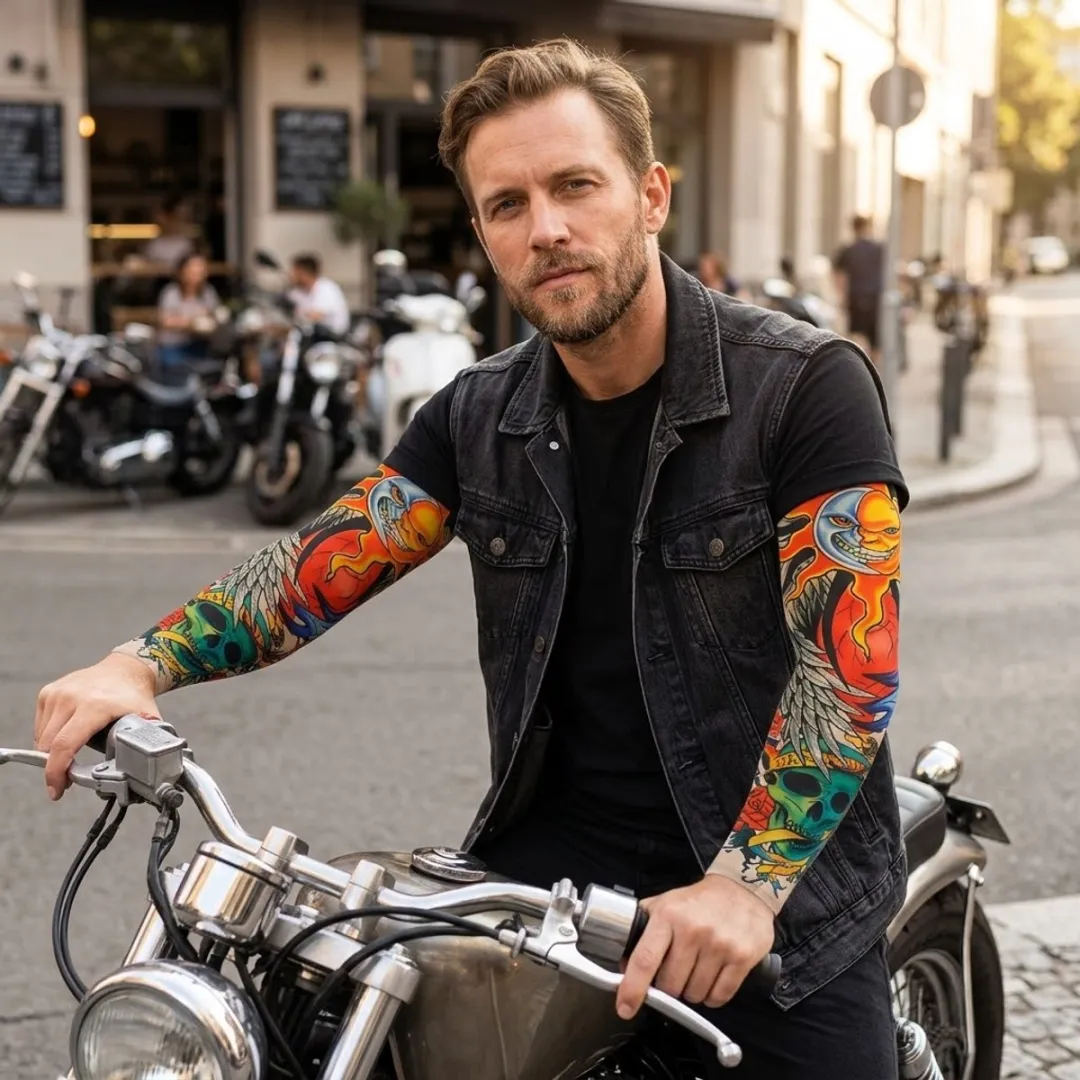 NuveX Tattoo Mouwen Set - 8 Stuks Multicolor