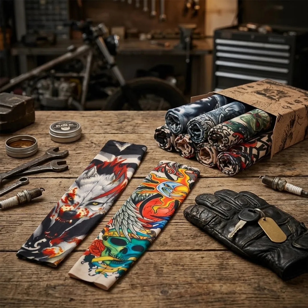 NuveX Tattoo Mouwen Set - 8 Stuks Multicolor