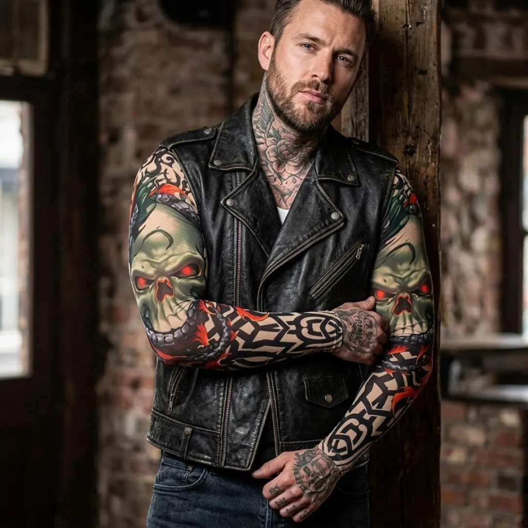 NuveX Tattoo Mouwen Set - 8 Stuks Multicolor