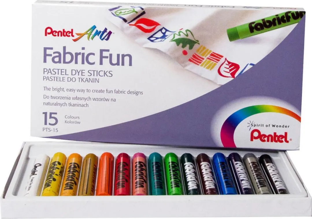 Creativ Company Pentel Textielkrijt PTS15 - 15 Kleuren