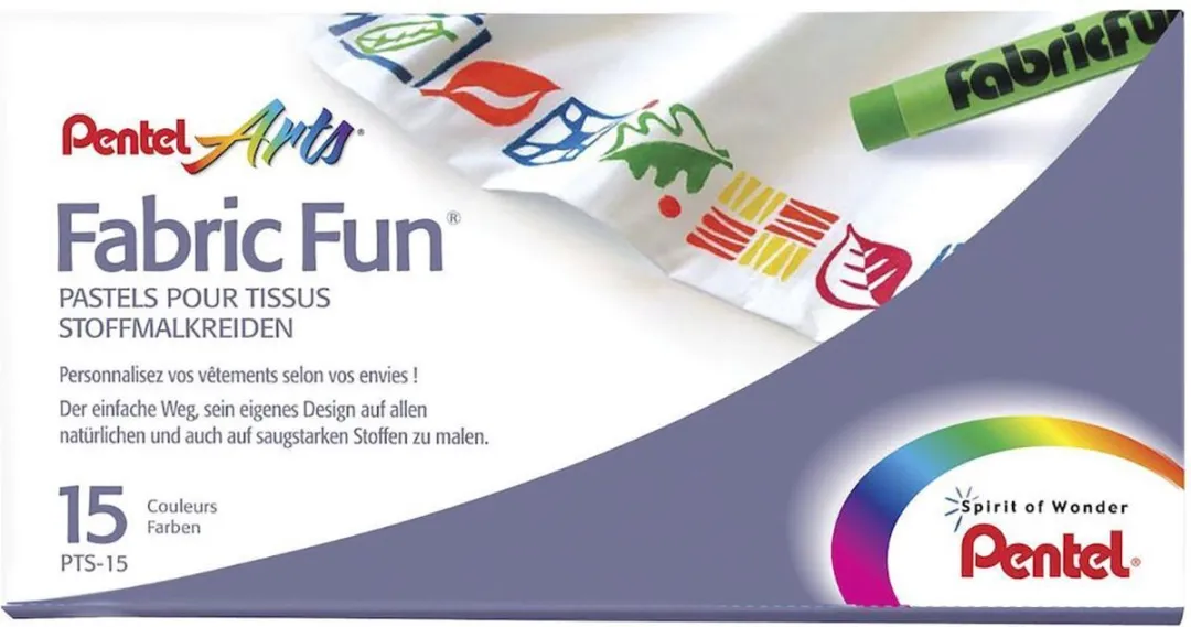 Creativ Company Pentel Textielkrijt PTS15 - 15 Kleuren