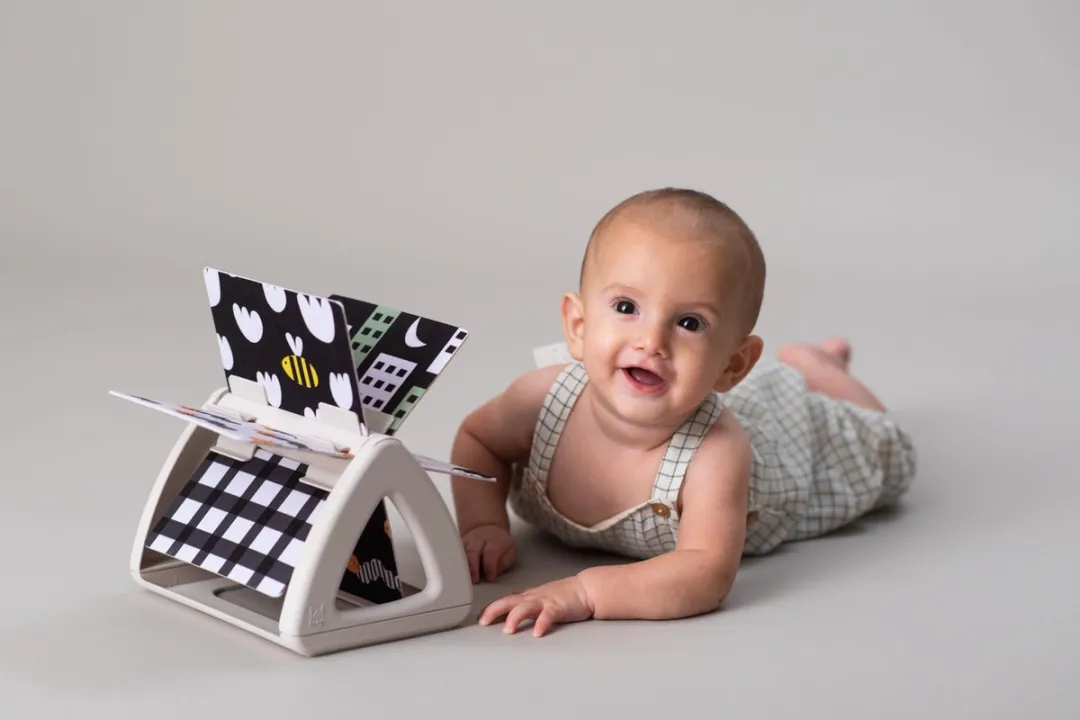 Taf Toys Urban Garden Tummy Time Spinning Boek - Grijs