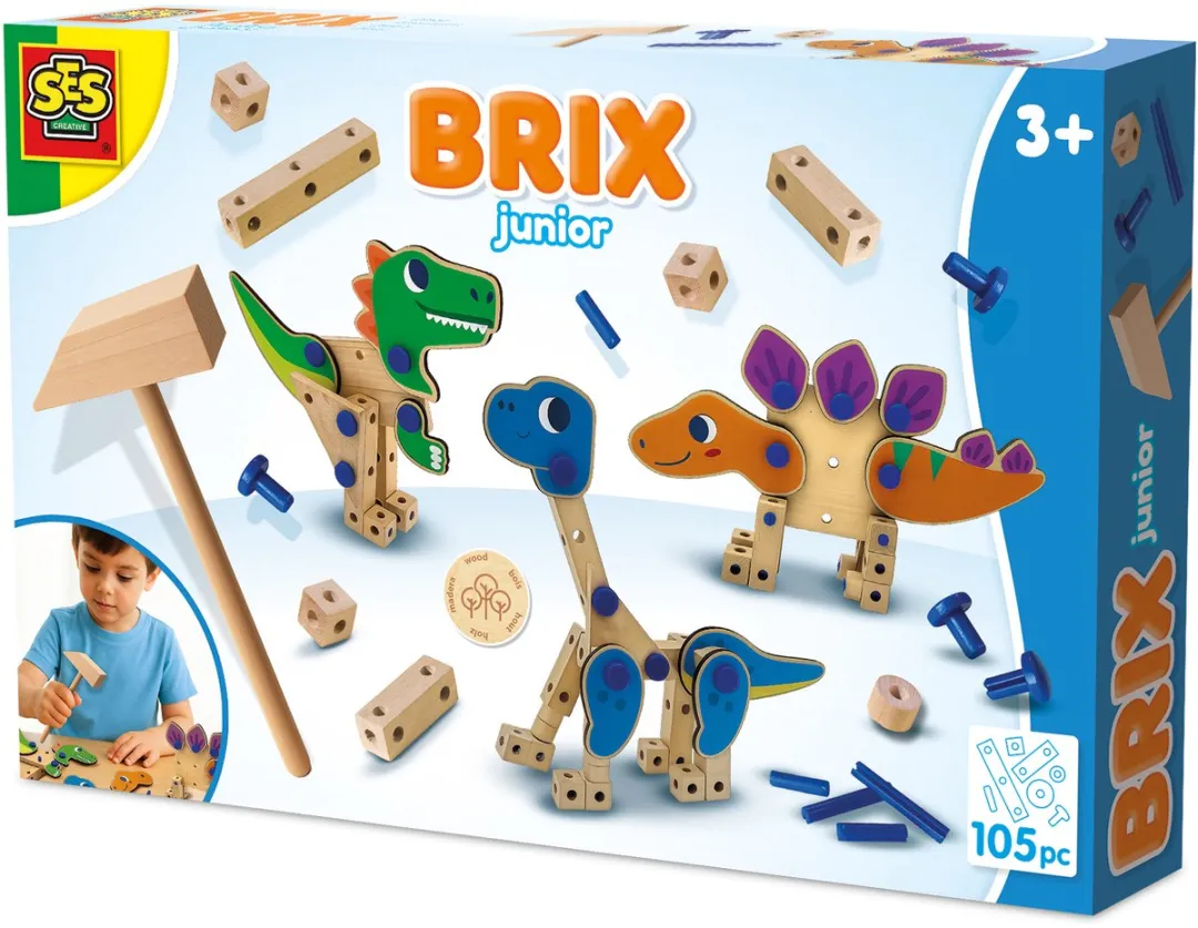 SES Creative BRIX Junior Dino's Bouwset