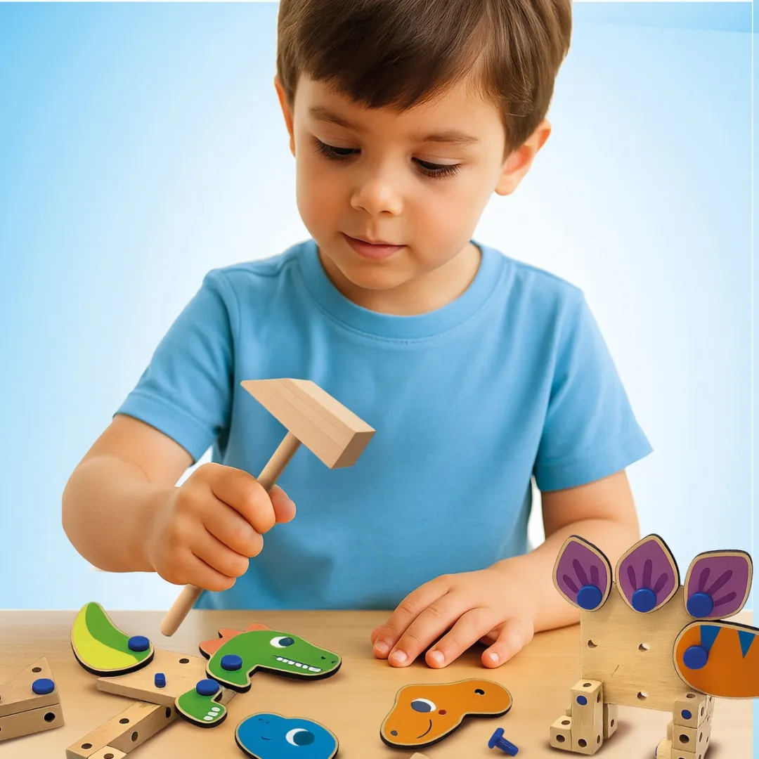 SES Creative BRIX Junior Dino's Bouwset - 45 Stukken - Meerkleurig