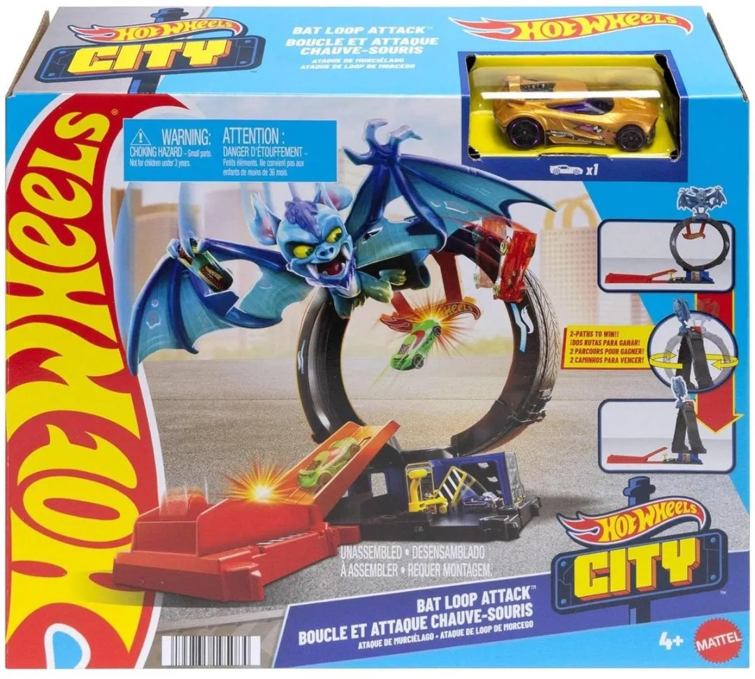 Hot Wheels City Vleermuisaanval Looping HTN78