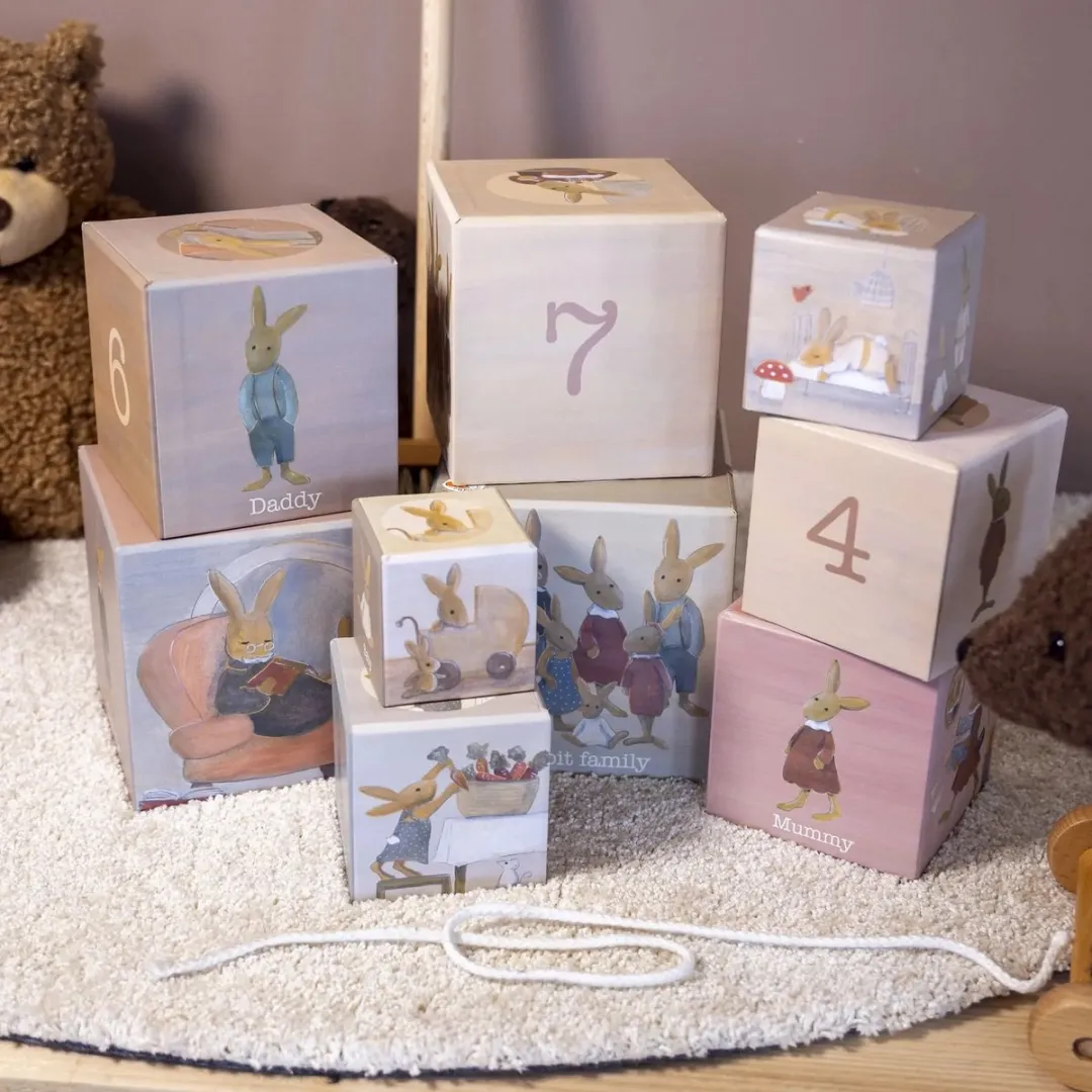 Egmont Toys Stapelkubussen Familie Konijn ET570037 - Meerkleurig
