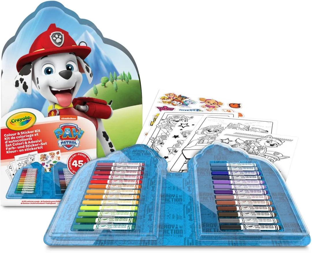 Crayola Paw Patrol Kleurdoos 26 Stiften - 45 Stuks - Veelkleurig