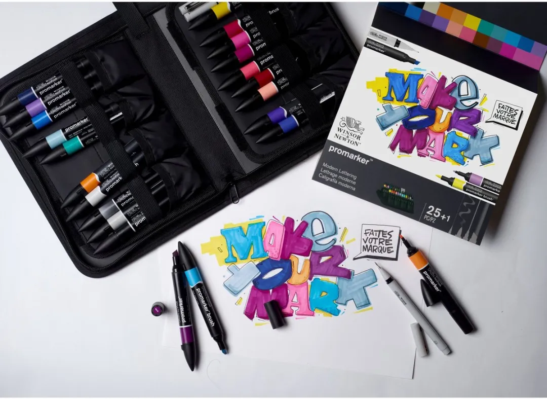 Winsor & Newton Promarker Brush Lettering Set - 26-delig