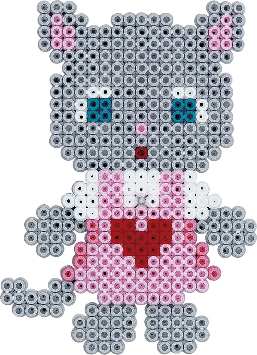 Hama Strijkkralen Kattenverkleedset - 2.500 Kralen - 6 Kleuren