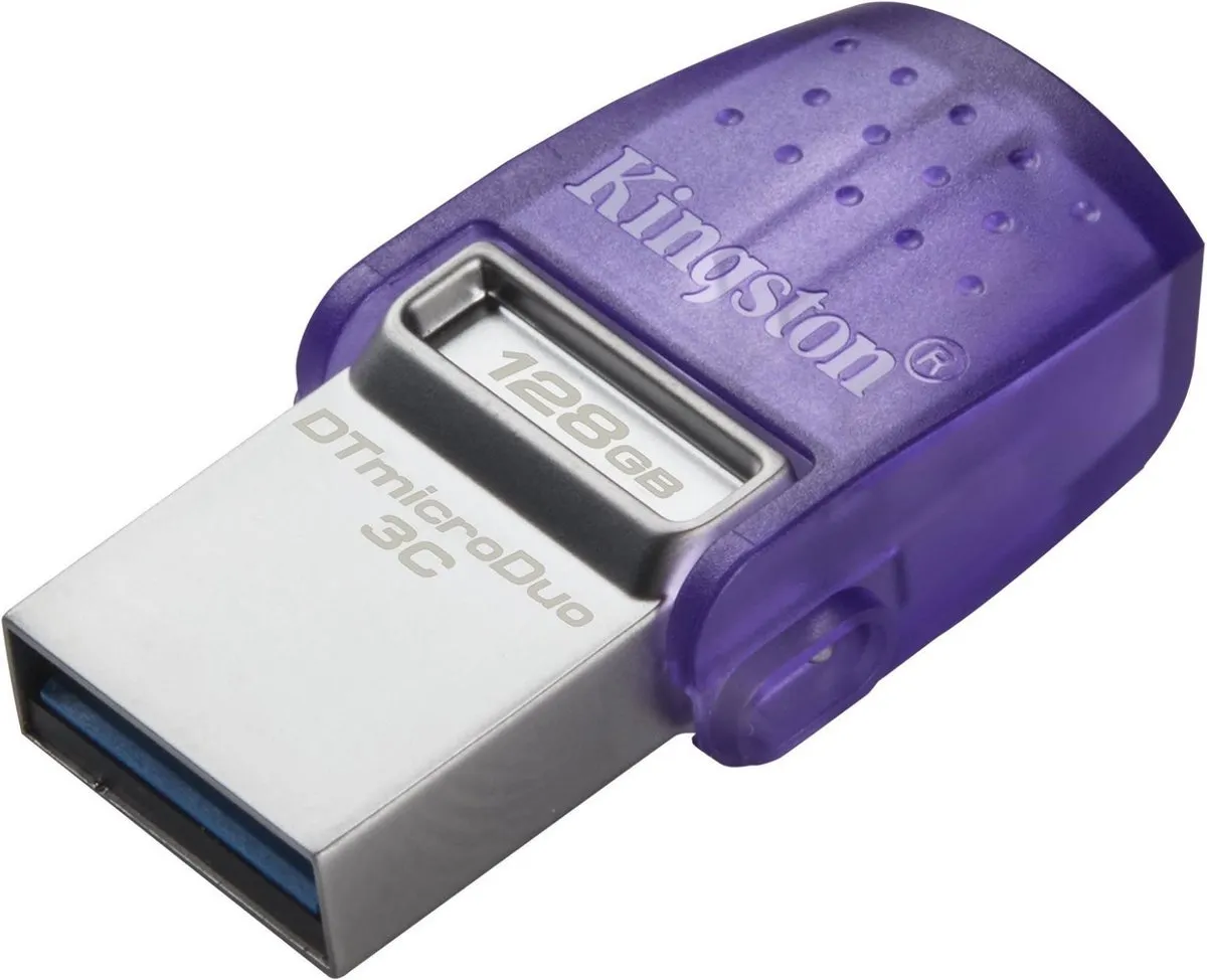 Kingston DataTraveler MicroDuo 3C DTDUO3CG3/128GB - 128GB - Grijs