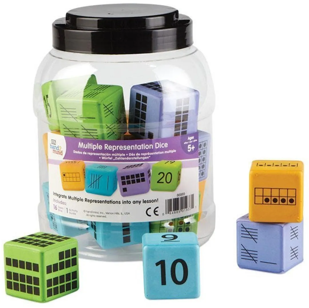Learning Resources XL Foam Dobbelstenen Getallen - 12 Stuks