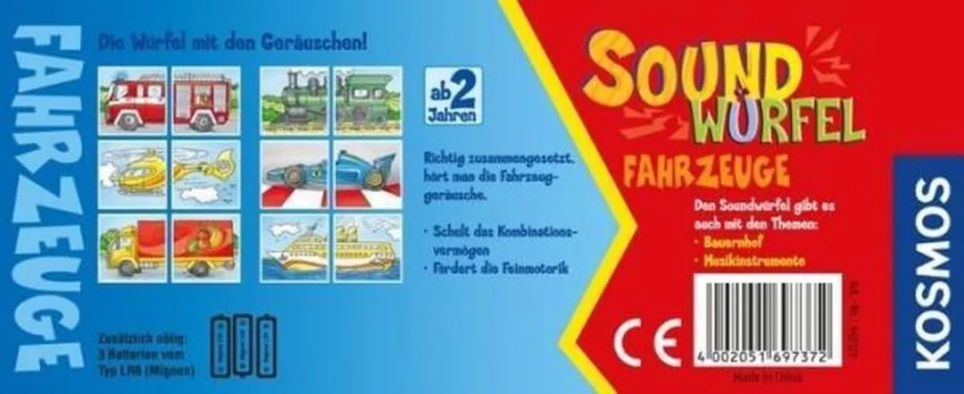 Kosmos Sound Cube Vehicles 69737 - Meerkleurig