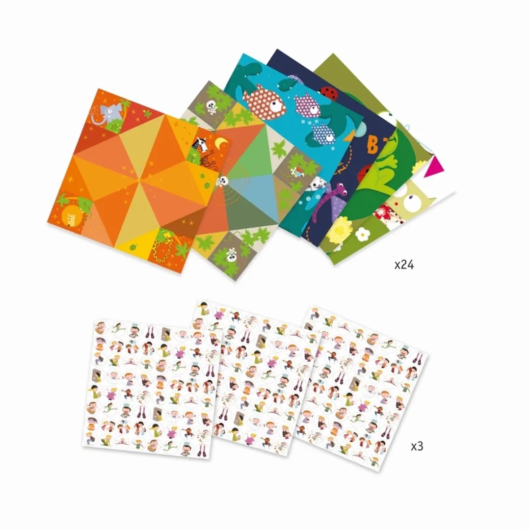 Djeco Origami Vouwspel Dieren - Multicolor