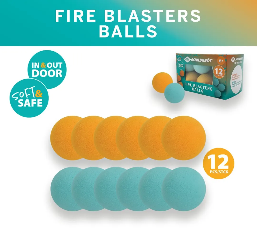 Schildkröt Fire Blaster 970331 Vervangende Foam Ballen - 12 Stuks - Meerkleurig