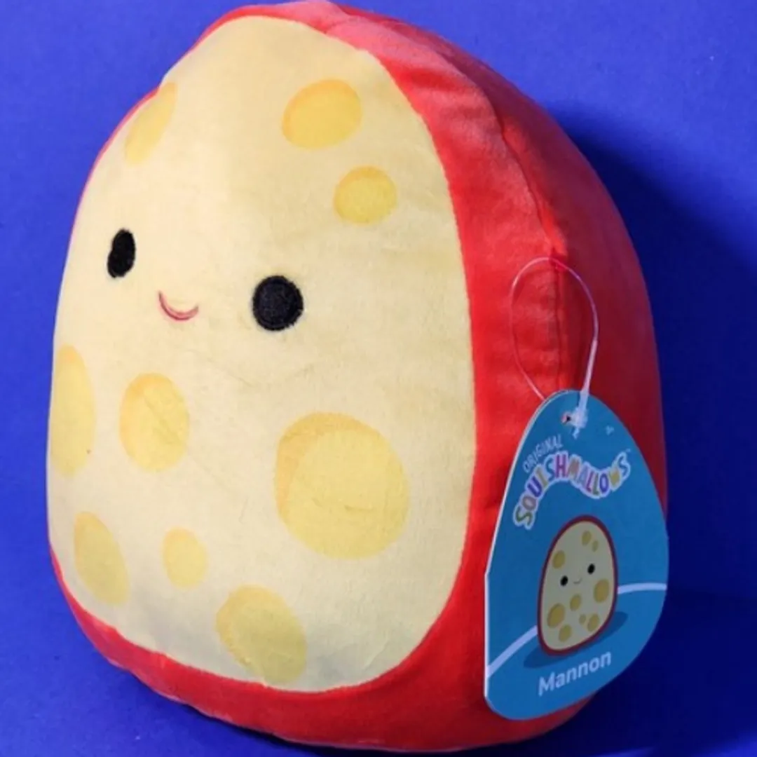 Squishmallows Mannon Goudse Kaas Pluche Knuffel 30cm