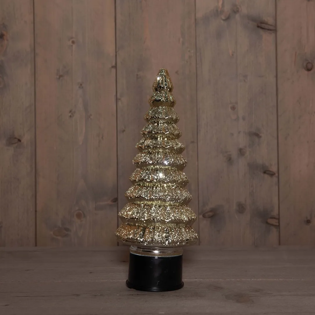 Anna's Collection Boompje Glas LED 35x13cm - Goud