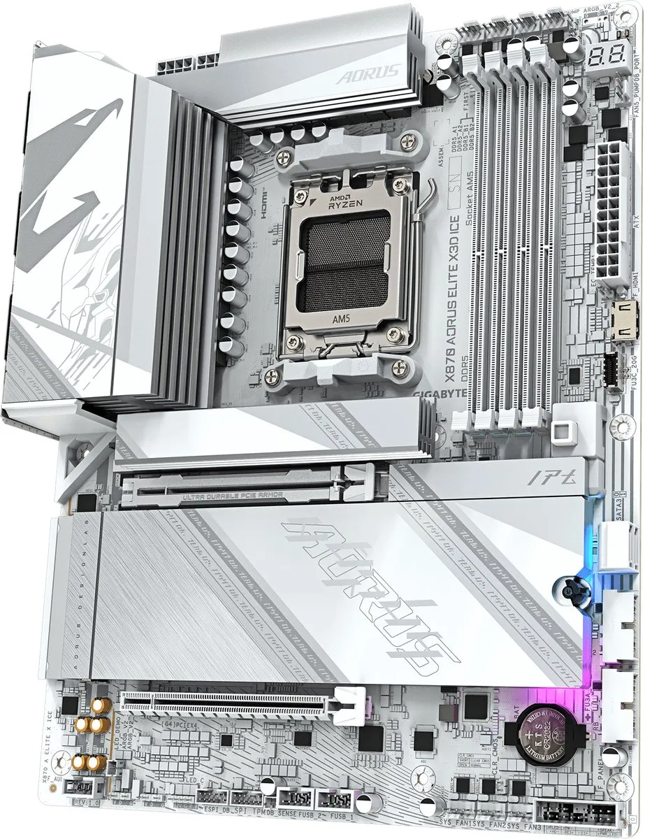 Gigabyte X870 Aorus Elite X3D Ice AM5 Moederbord