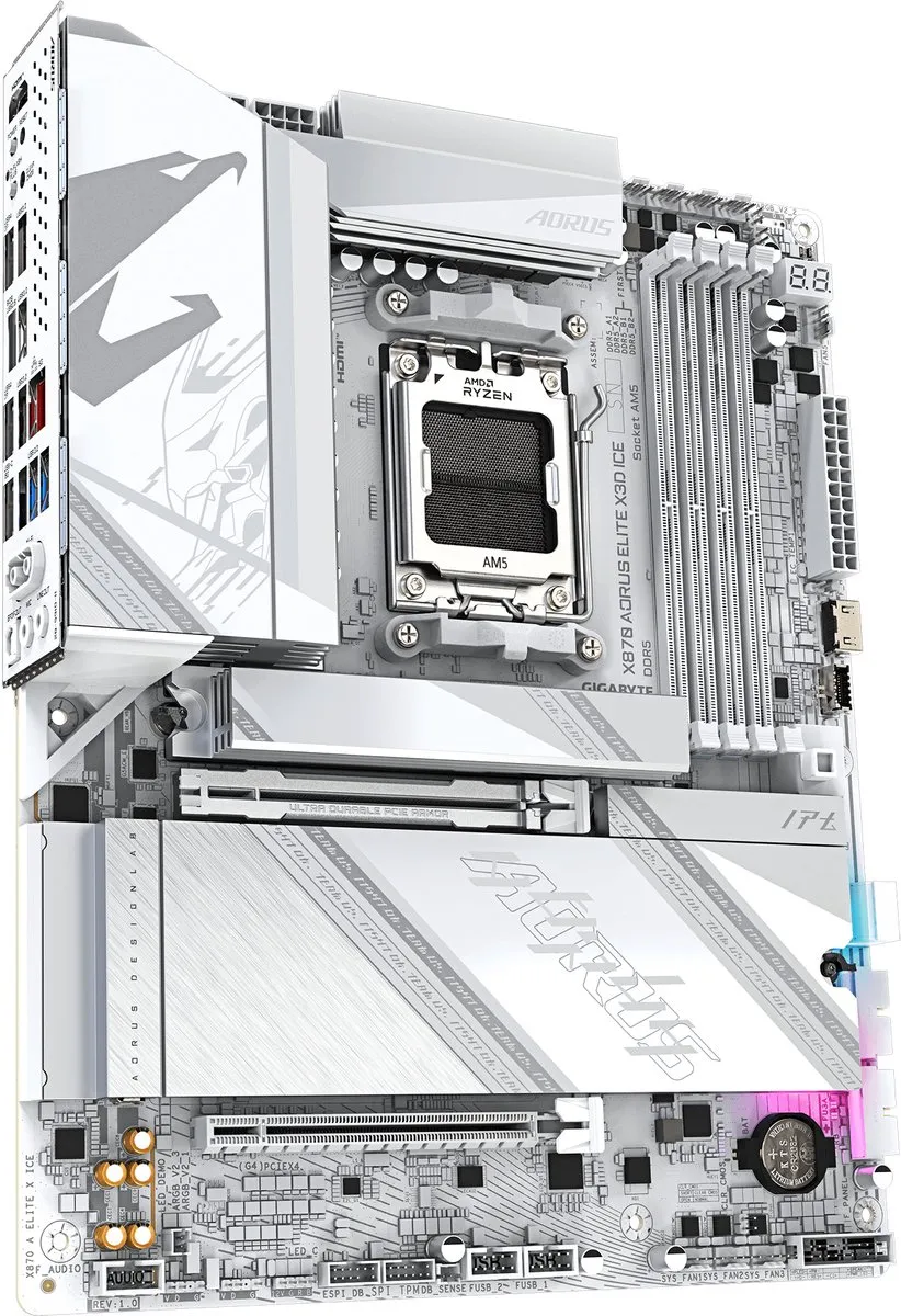 Gigabyte X870 Aorus Elite X3D Ice AM5 Moederbord