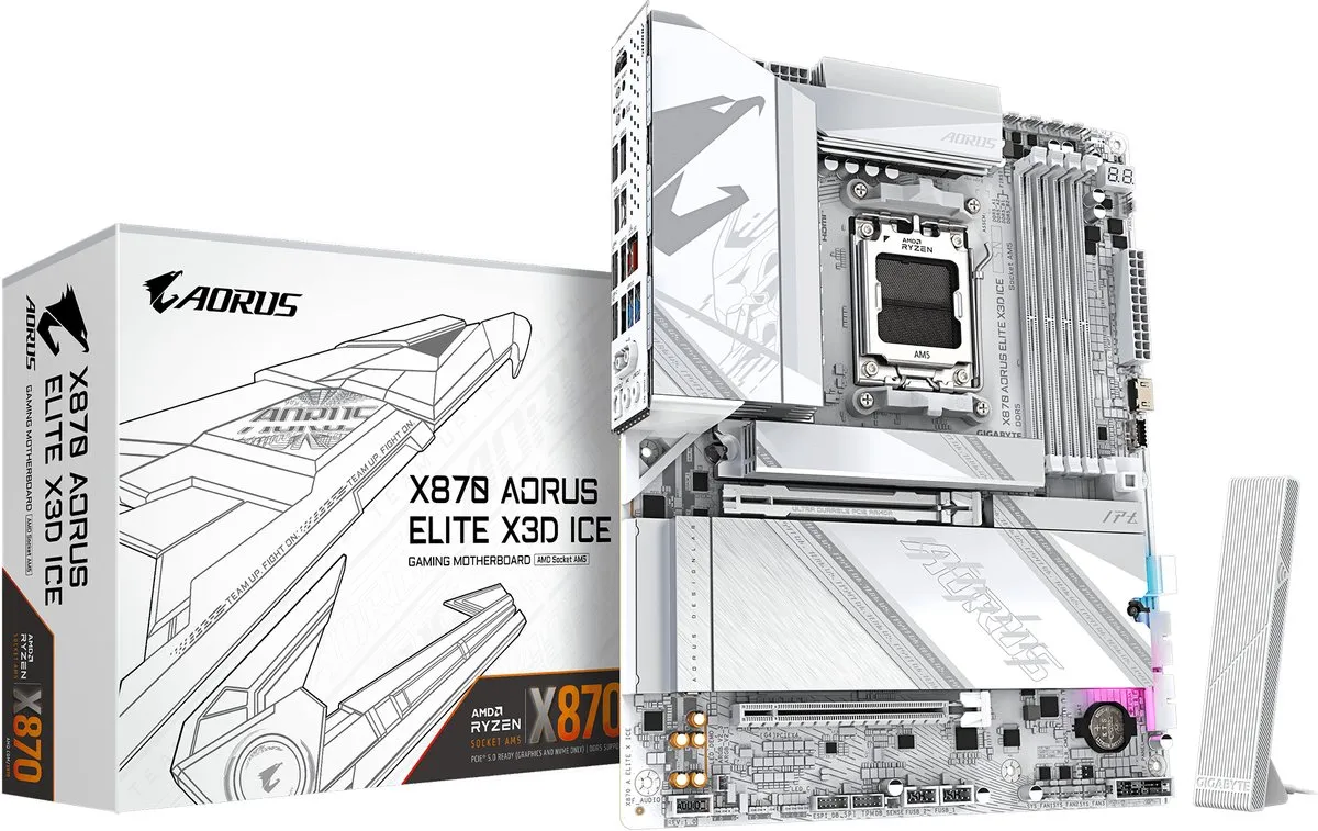 Gigabyte X870 Aorus Elite X3D Ice AM5 Moederbord