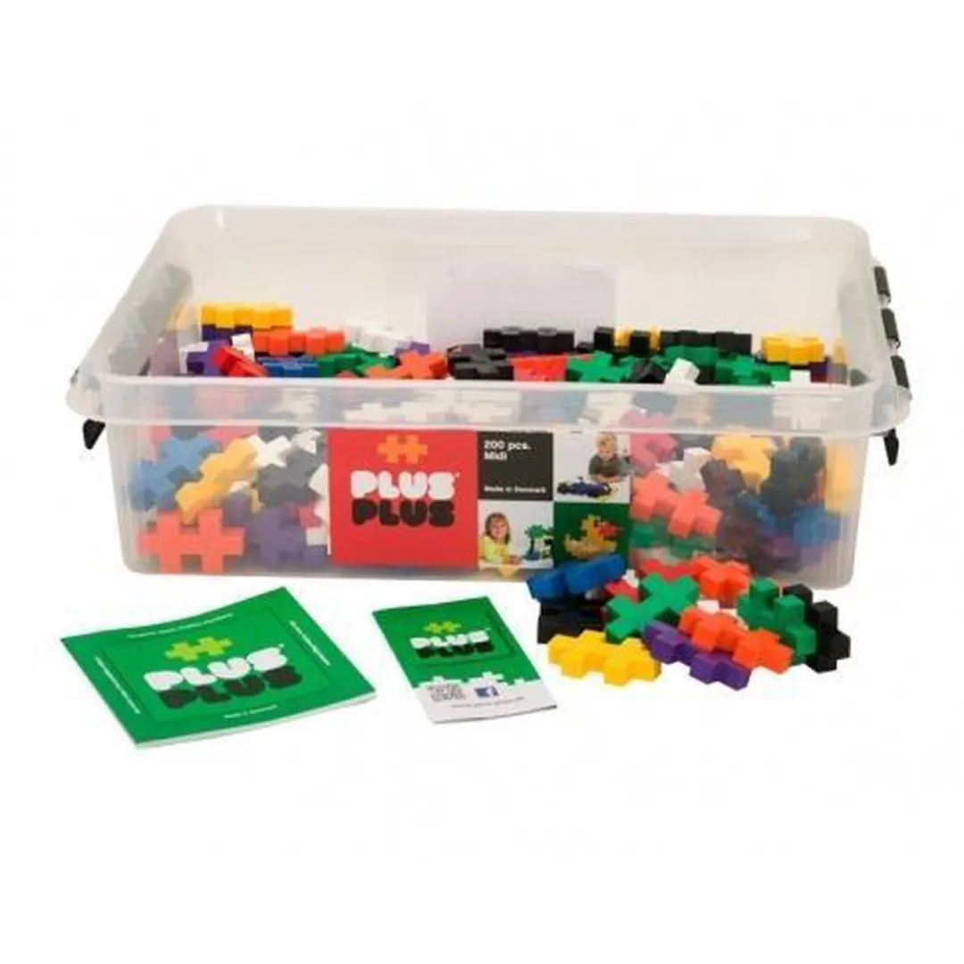 Plus-Plus Midi Basic Bouwstenen 200 Stuks - Multicolor