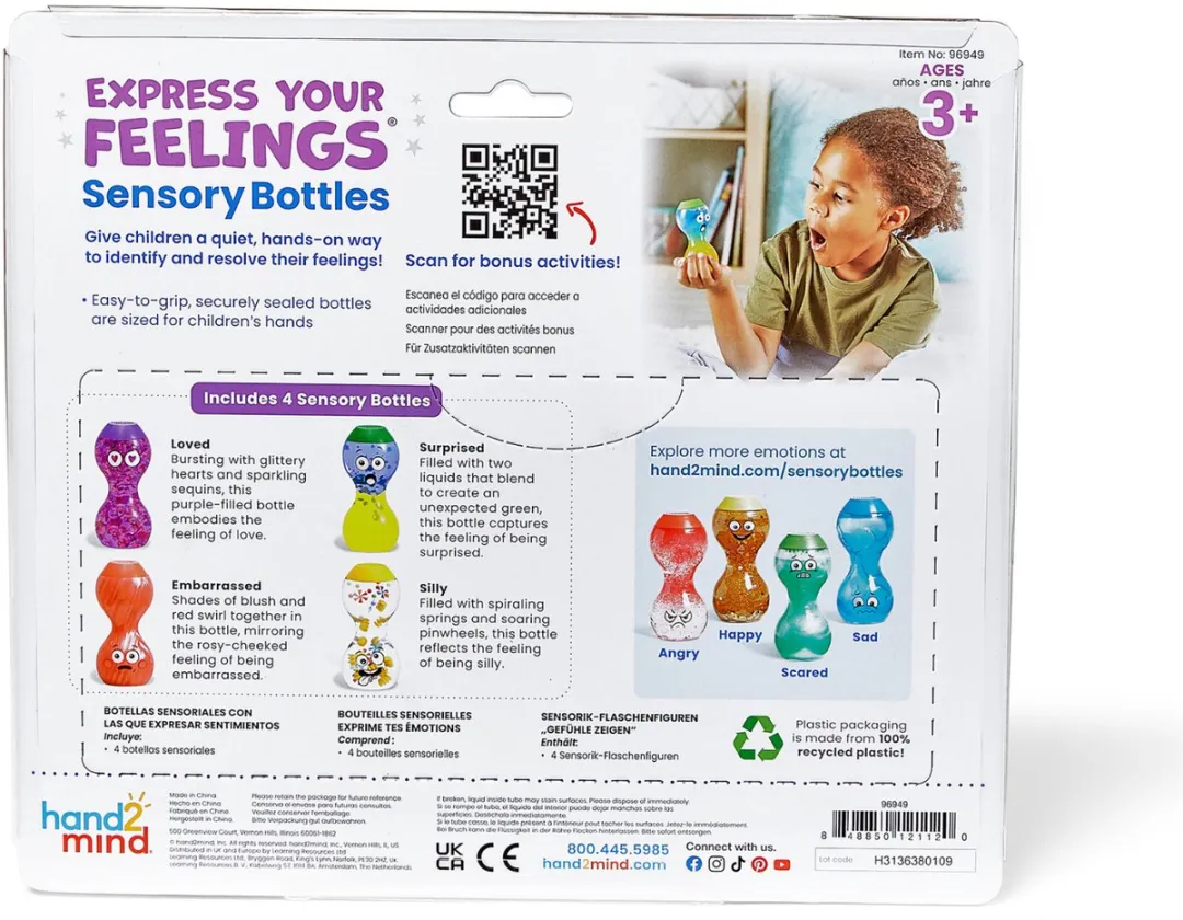 Learning Resources Sensorische Flessen Emoties - 1 Stuk - Meerkleurig