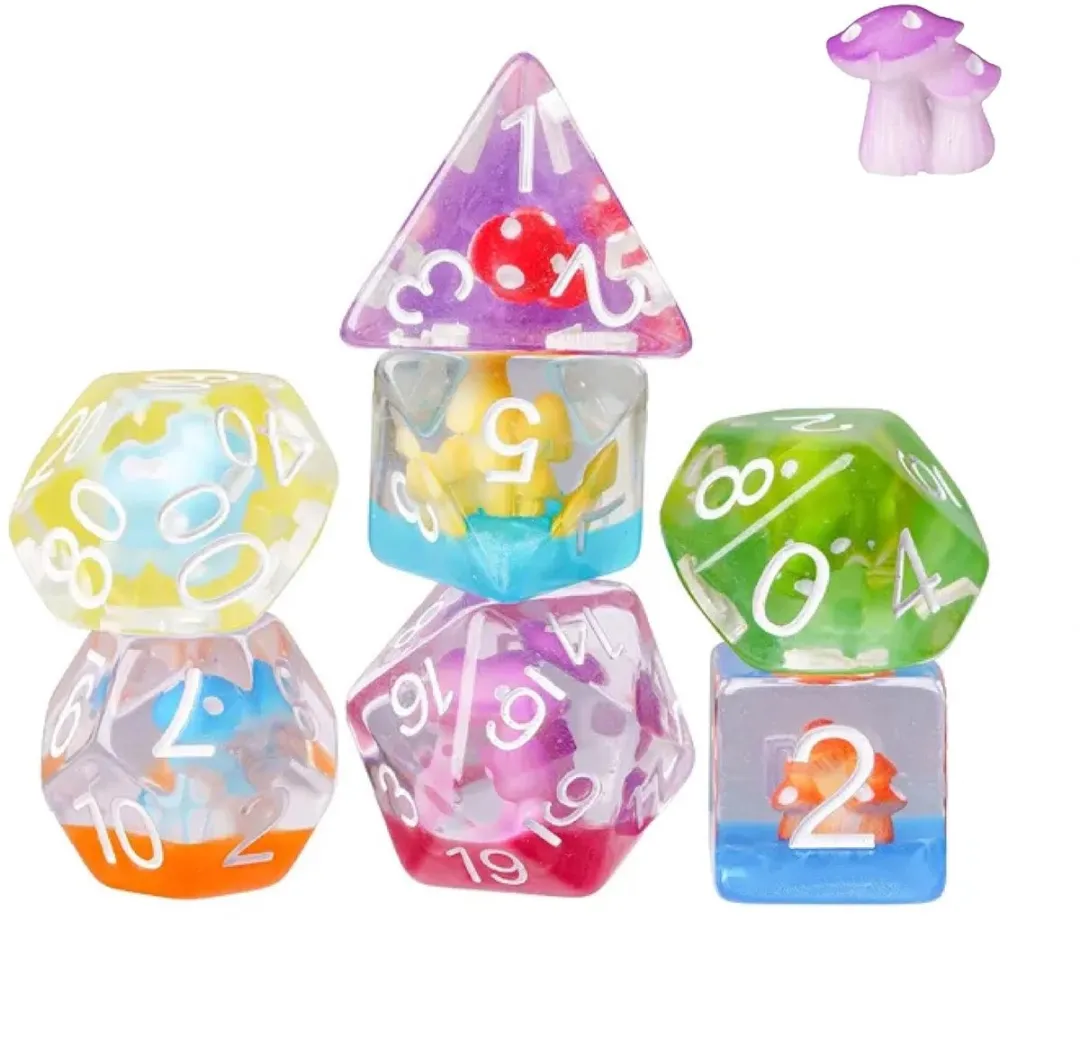 Lapi Toys Polydice Dungeons & Dragons Dobbelstenen - 7-delig Meerkleurig