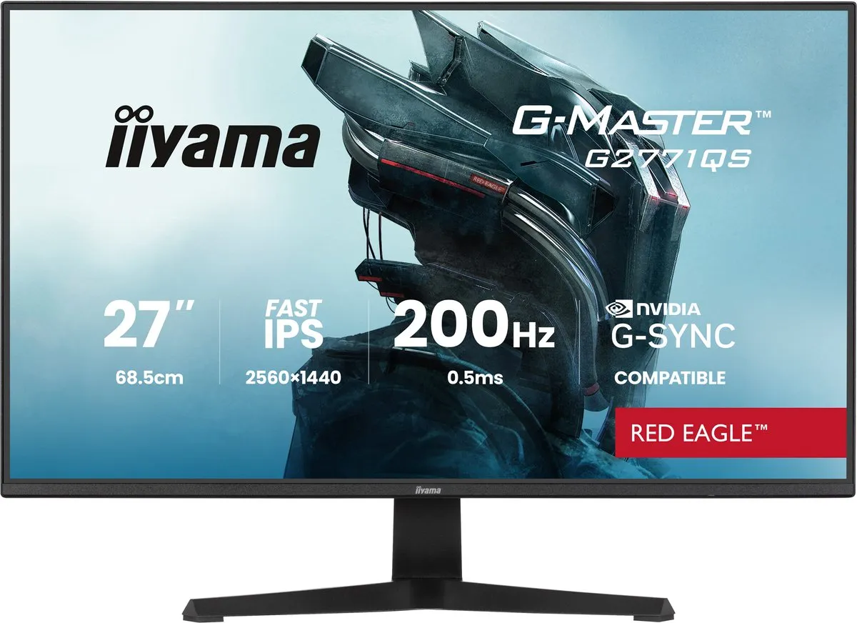 iiyama G-Master G2771QS-B1 Monitor - 27" QHD IPS 200Hz G-Sync