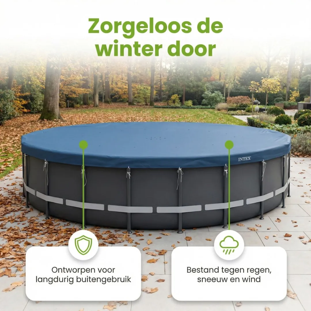 Intex Afdekzeil Round Pool Cover 732cm - Blauw
