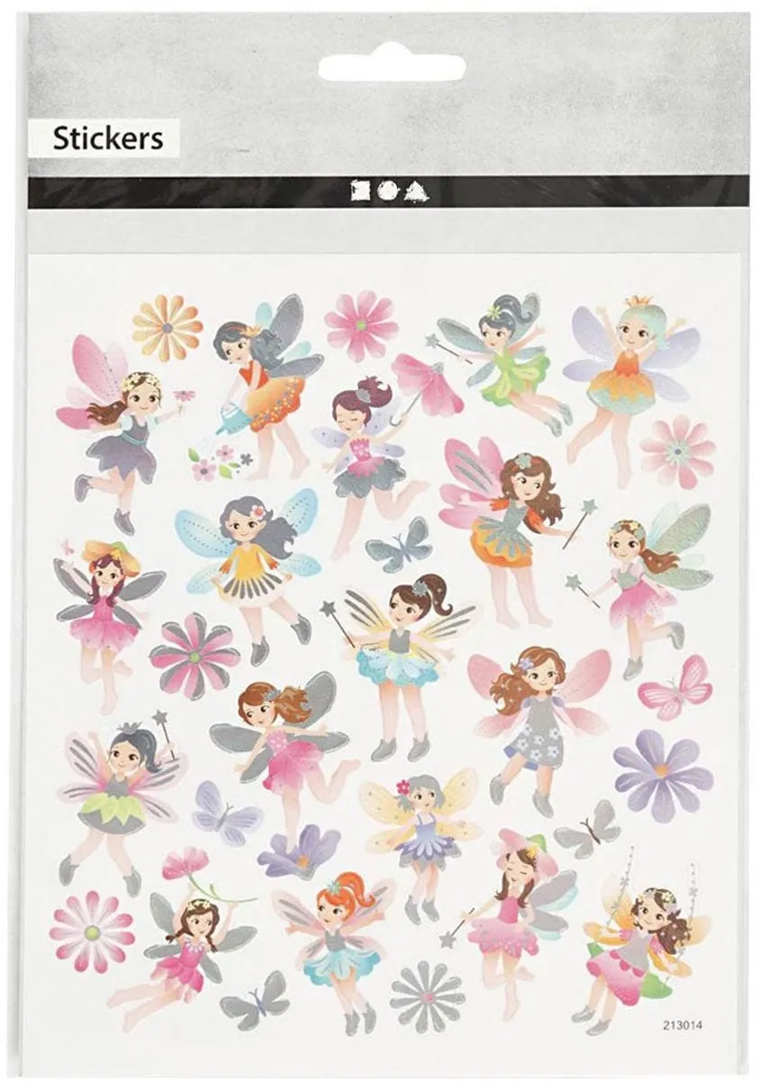 Creativ Company Stickers Feëen - Transparante Folie 15x16,5cm - Multi