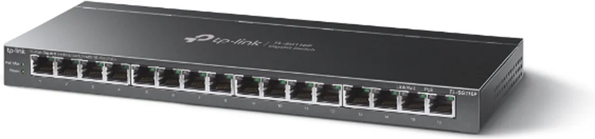 TP-Link TL-SG116P Netwerkswitch 16 Poorten - 8x PoE 110W