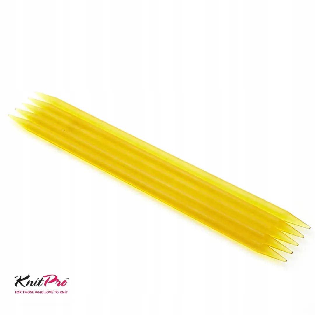 KnitPro Trendz Sokkendoeken 15cm 3.75mm - 5 Stuks - Geel