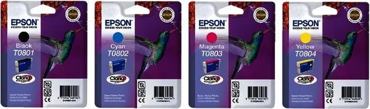 Epson T0802 Cyan Inktcartridge - 1ml