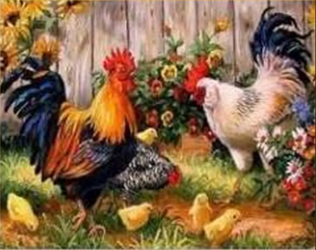 VDTOYS Diamond Painting VDTA109 Kippen 1