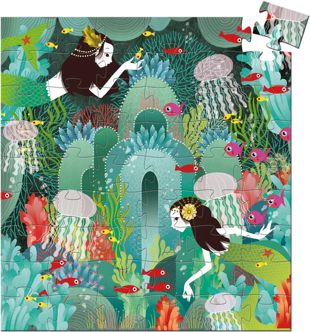 Djeco Puzzel Paradis Aquatique - 10 Stuks - Multicolor