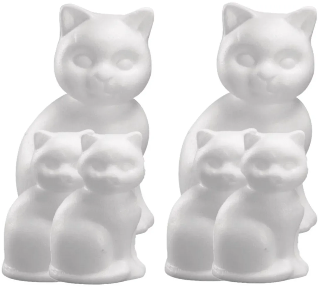 Rayher Piepschuim Dierenfiguren Kat/Poes Wit