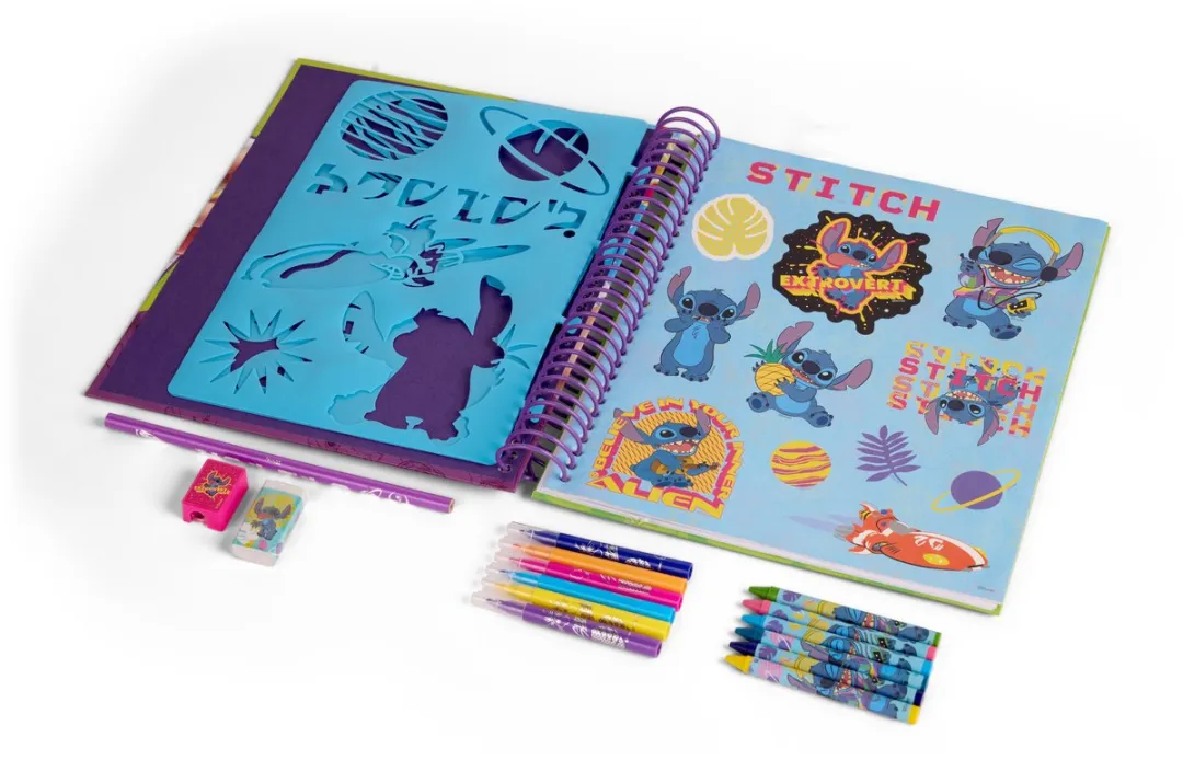 Disney Stitch Activiteiten Kleurboek - 16 Pagina's Multikleur