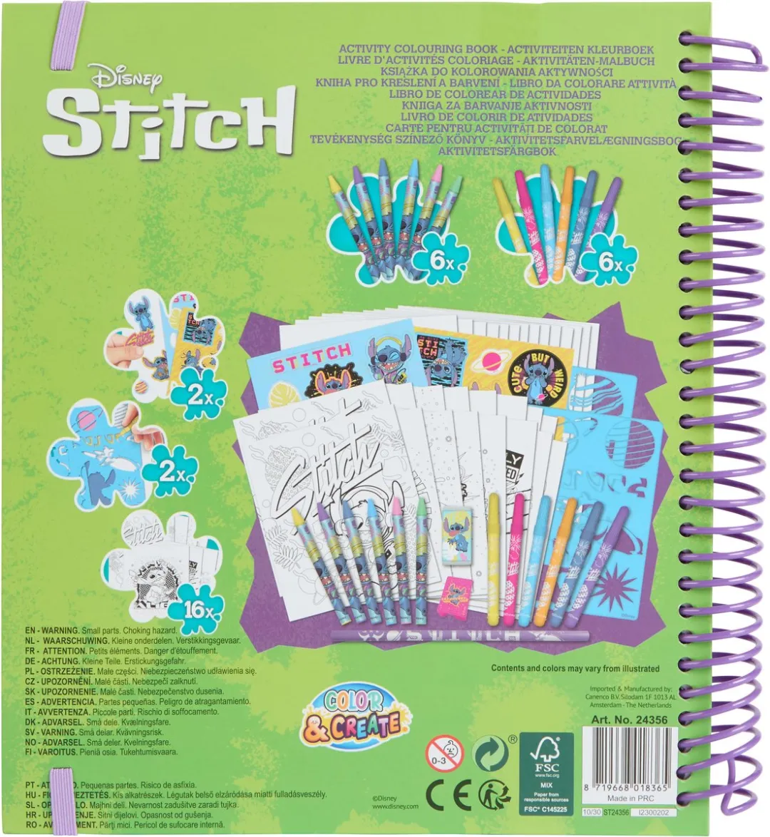 Disney Stitch Activiteiten Kleurboek - 16 Pagina's Multikleur
