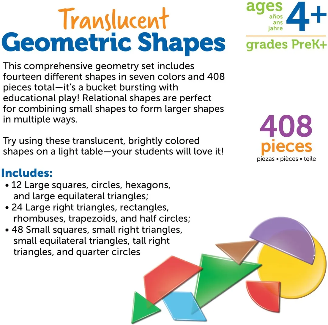 Learning Resources Geometrische Vormen LER1766 - 408 Stuks