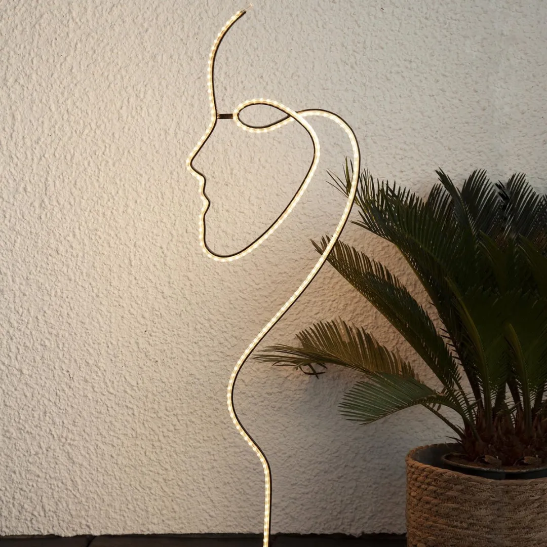 Star Trading Silhouette Grafico LED Wandlamp 85cm - Zwart