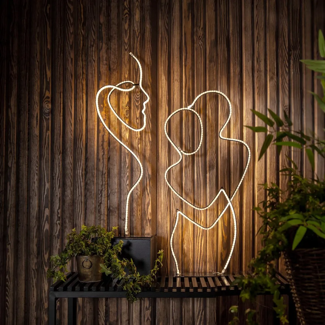 Star Trading Silhouette Grafico LED Wandlamp 85cm - Zwart